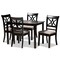 Baxton Studio Clarke Sand Upholstered and Espresso Wood 5-Piece Dining Set 166-10760-8026 - alternate 1